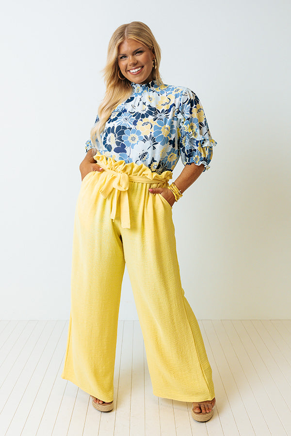 Follow Your Happiness Floral Shift Top In Sky Blue Curves Image - 2