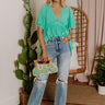 All Of A Sudden Babydoll Top In Sea Glass Image - 1