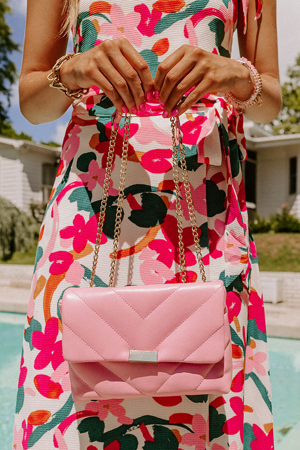 Share The Love Faux Leather Crossbody In Pink Image - 1