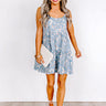 State Of Bliss Floral Romper In Airy Blue Image - 1
