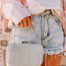 Champagne Life Rhinestone Clutch In Silver Image - 1