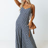 Witty Remark Floral Jumpsuit In Navy Image - 1