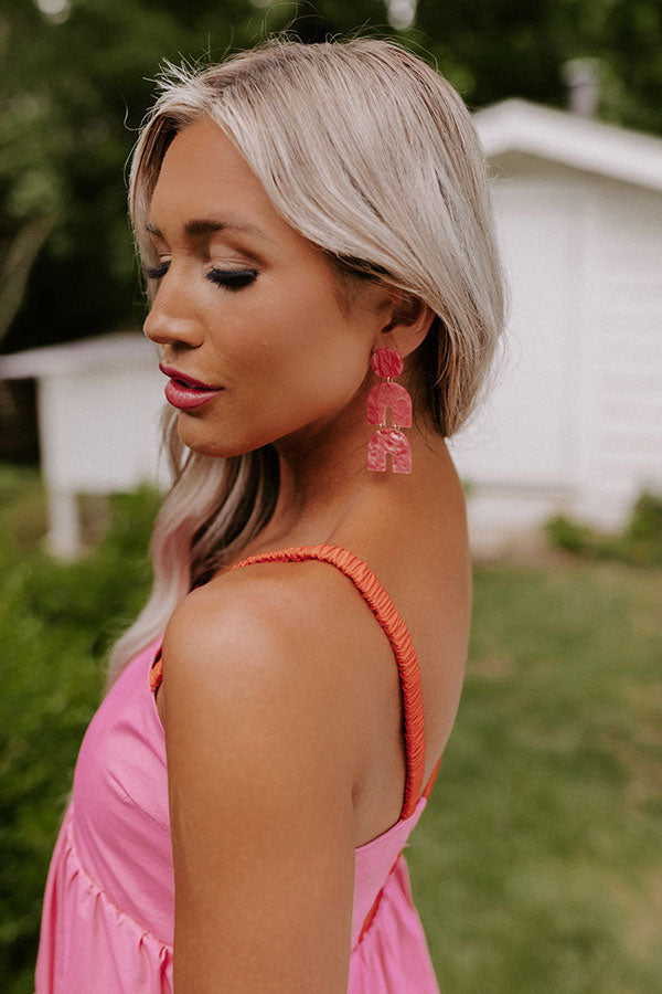 Friends For Life Earrings In Pink Image - 2