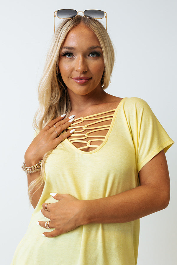 Summer Break Shift Top In Yellow Image - 2