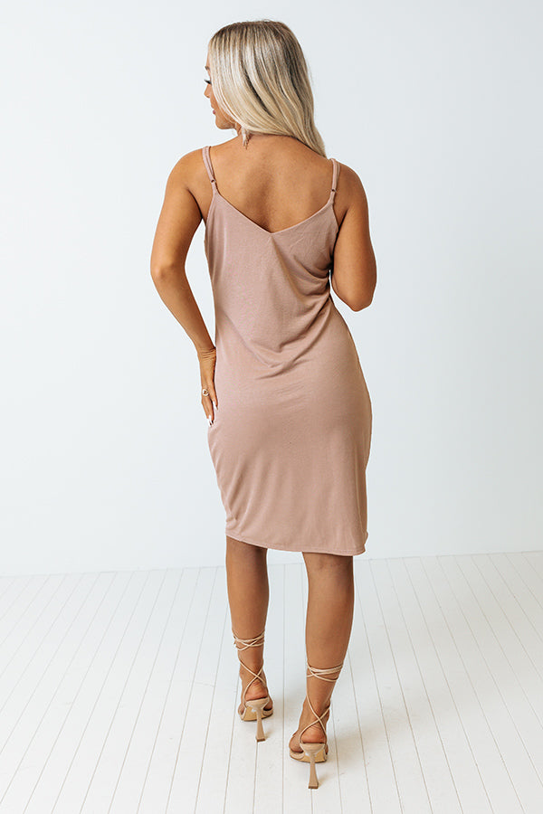Out In NYC Dress In Warm Taupe Image - 5