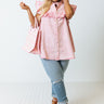 Follow You Bliss Chambray Top In Pink Curves Image - 1