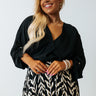 Press Room Shift Top In Black Curves Image - 1