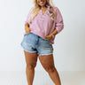 Hidden Trail Henley Top In Lavender Curves Image - 1