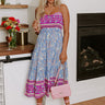 Beach Glow Floral Midi In Sky Blue Image - 1