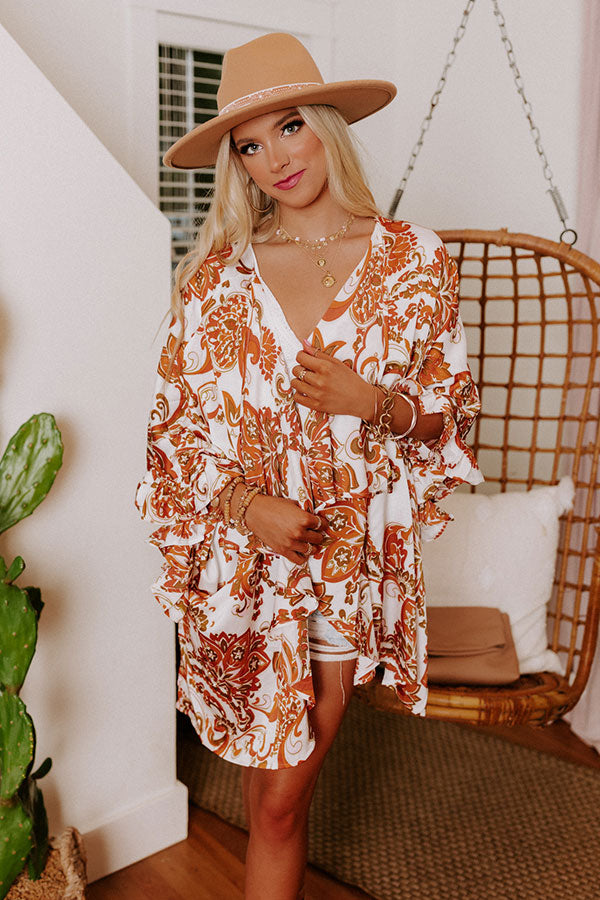 Spill It Paisley Overlay In Orange Image - 2