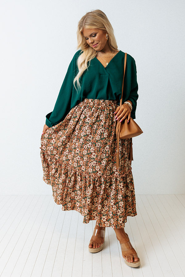 Press Room Shift Top In Hunter Green Curves Image - 1