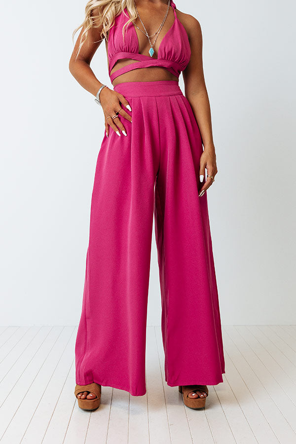 Forever Yours High Waist Pants In Fuchsia Image - 5
