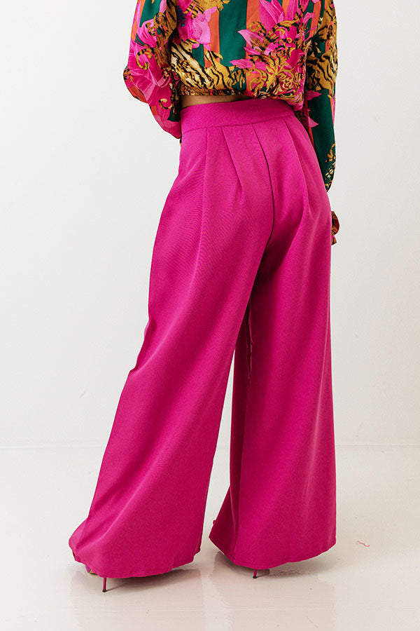 Forever Yours High Waist Pants In Fuchsia Image - 4