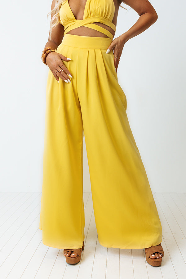 Forever Yours High Waist Pants In Yellow Image - 2