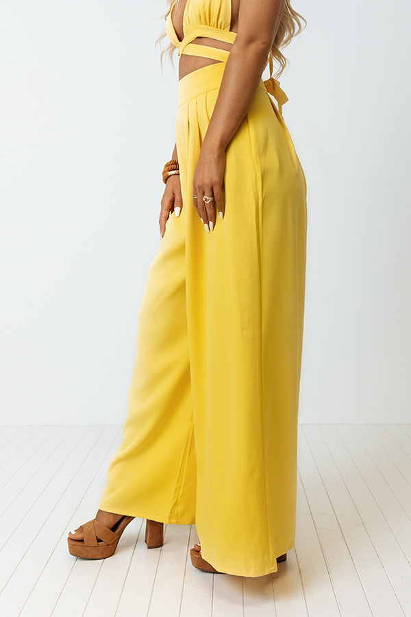 Forever Yours High Waist Pants In Yellow Image - 3