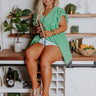 Expect The Best Babydoll Top In Green Curves Image - 1