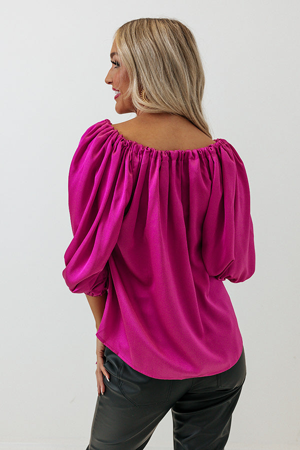 Boss Shift Top In Berry Image - 4