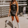 Stay Out All Night Faux Leather Dress Image - 1