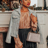 The Rhys Embellished Denim Jacket In Light Wash Image - 1