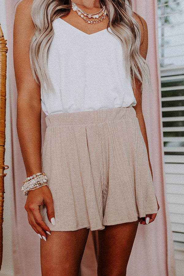 The Branchley High Waist Shorts In Iced Latte Image - 4