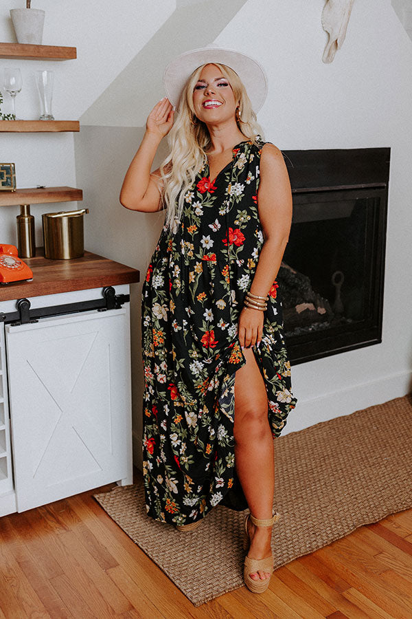 Blooming Beauty Maxi in Black Curves Image - 2