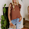 Cheer You On Shift Top In Chocolate Image - 1
