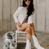 The Rhys Embellished Denim Jacket In White Image - 1