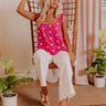 San Fran Frills Polka Dot Top In Pink Image - 1