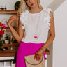 Cheer You On Shift Top In White Image - 1