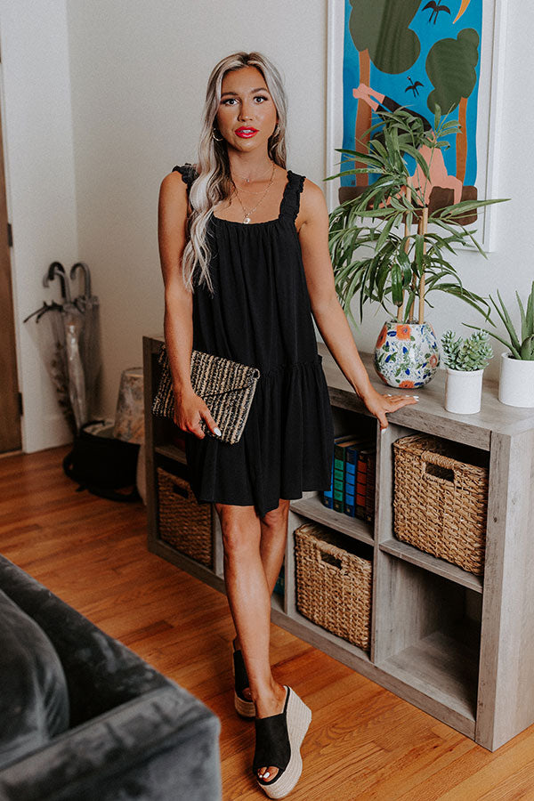 Lake Como Shift Dress In Black Image - 3