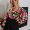Cute Casa Floral Top In Tangerine Curves Image - 1