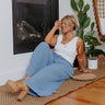 Tree Lined Drive High Waist Trousers In Airy Blue Image - 1