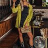 The Queenie Fringe Blazer in Lime Punch Image - 1