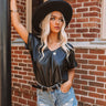 The Carver Faux Leather Bodysuit In Black Image - 1