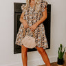 Everyday Beautiful Floral Shift Dress In Black Image - 1