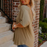Tree Lined Drive Shift Top In Martini Olive Curves Image - 1