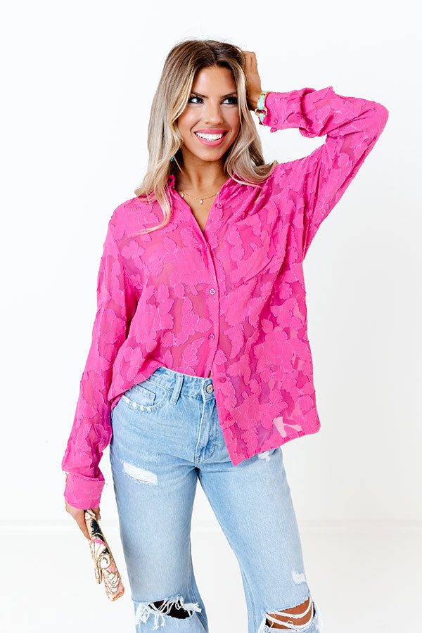 Brag On You Button Up In Pink Image - 2