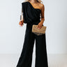 House In The Hills One Shoulder Jumpsuit In Black Image - 1