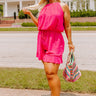 World Wide Adventure Romper In Hot Pink Curves Image - 1