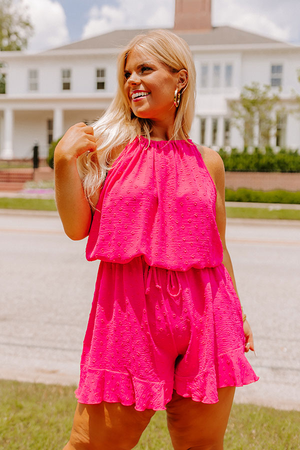 World Wide Adventure Romper In Hot Pink Curves Image - 2