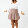Name Of The Game Plaid Skirt In Chocolate Curves Image - 1