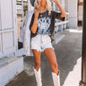 Kiss Let Me Go Distressed Graphic Tee Image - 1