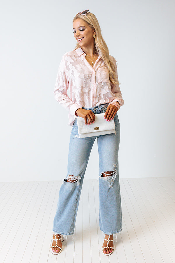 Brag On You Button Up In Light Pink Image - 2