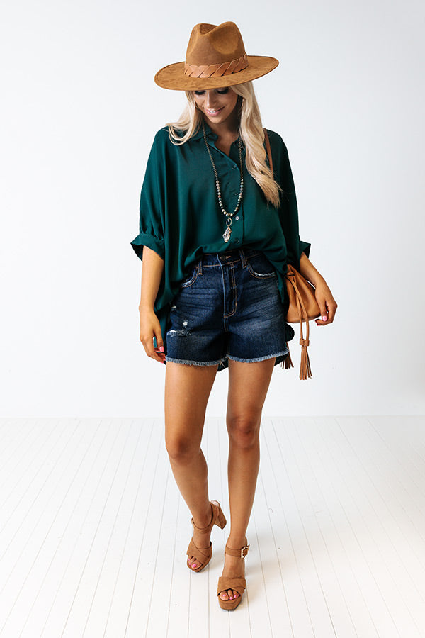Make A List Shift Top in Hunter Green Image - 2