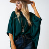 Make A List Shift Top in Hunter Green Image - 1
