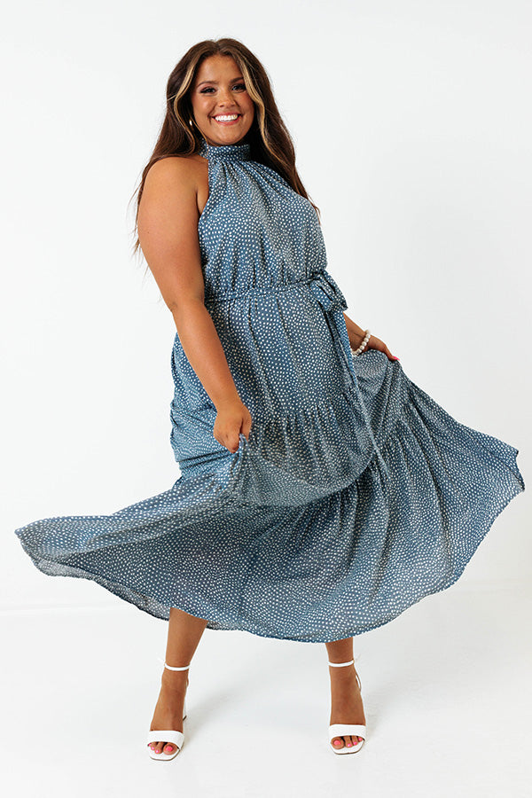 Really Dreamy Maxi In Airy Blue Curves Image - 2