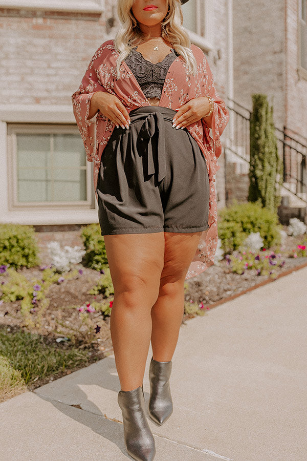 Take Me To Venice High Waist Shorts In Black Curves Image - 2