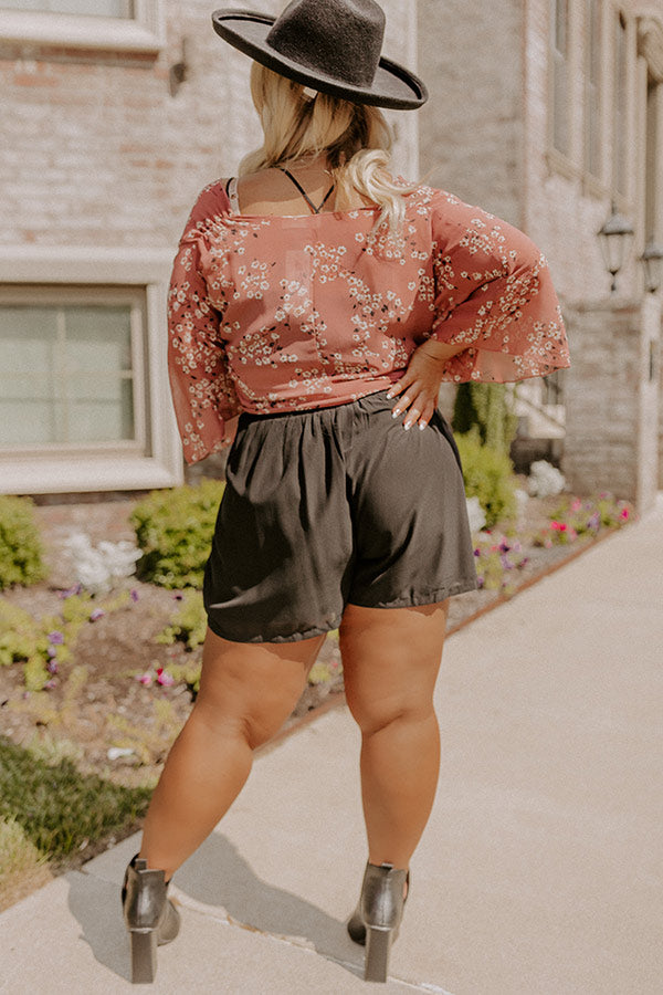 Take Me To Venice High Waist Shorts In Black Curves Image - 4