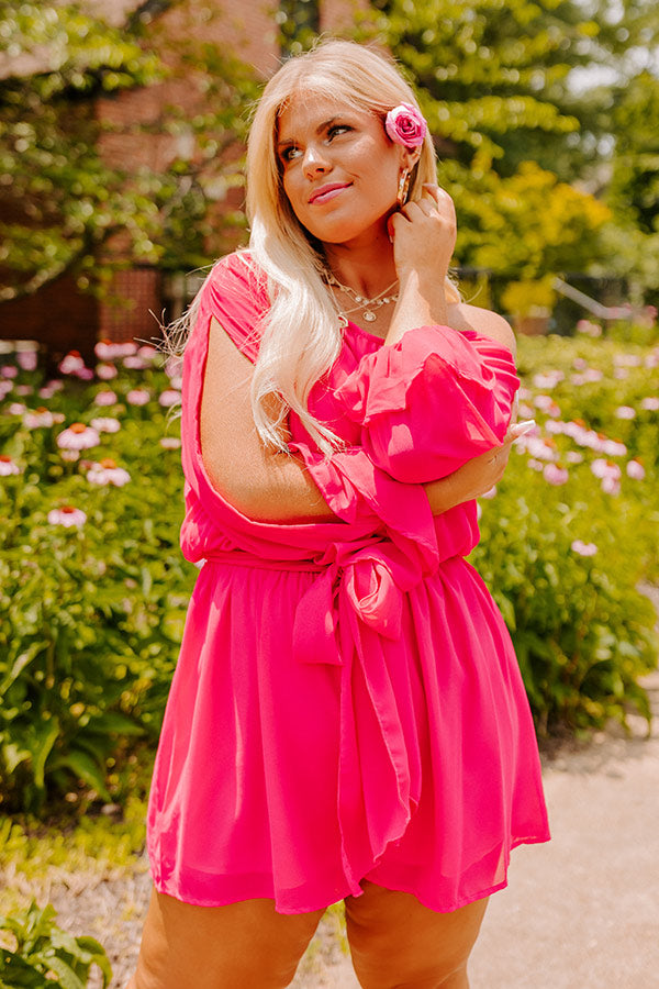 Festival Weather Romper In Hot Pink Curves Image - 2