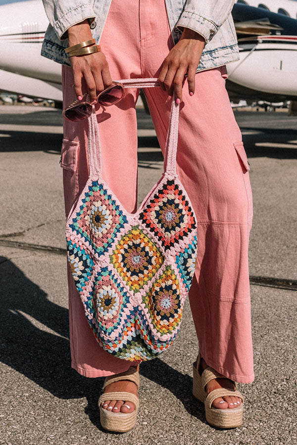 Beachside Cafe Crochet Bag
